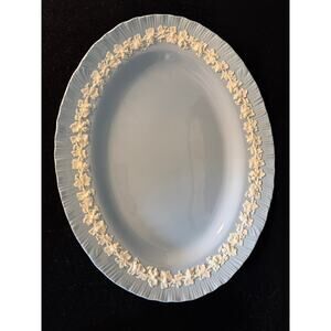 Wedgwood Lavender on Cream Queensware Shell Edge 16" Oval Platter England